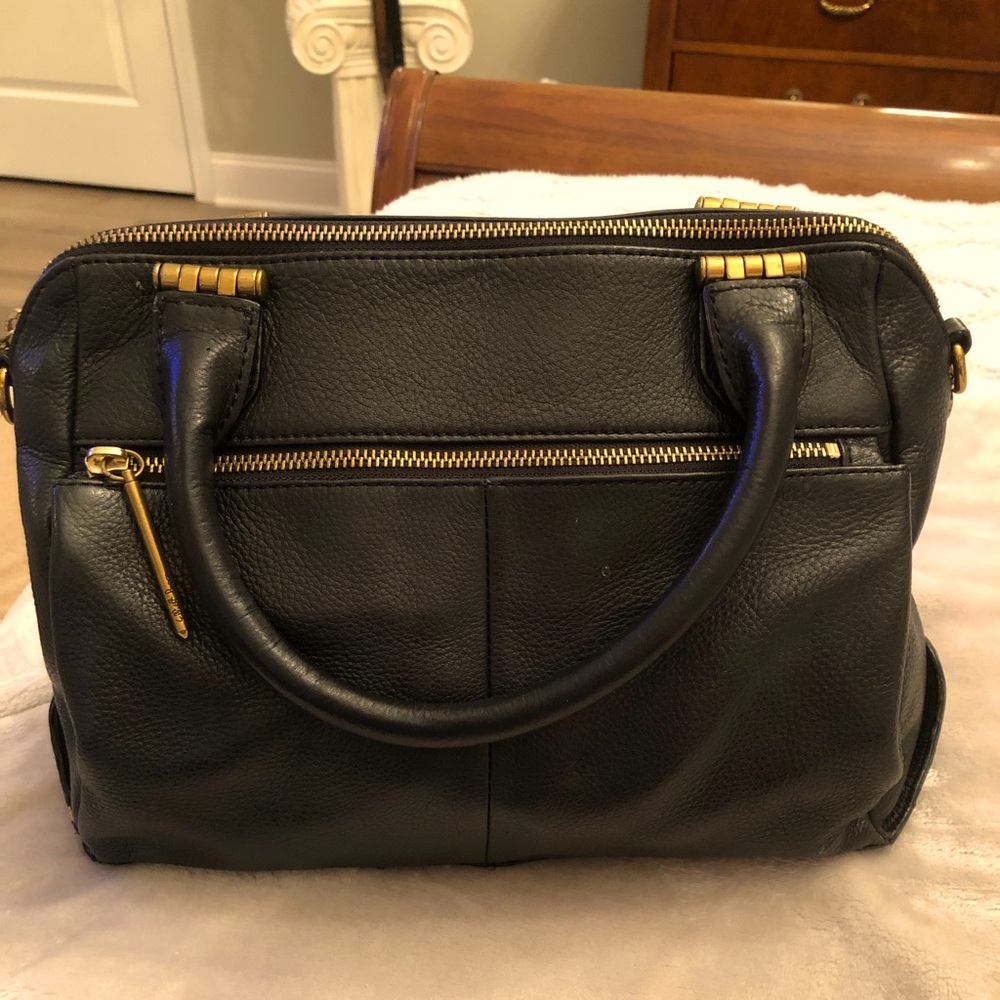 Elliott Lucca black leather Satchel